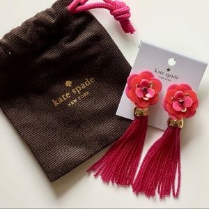 KATE SPADE Posies PInk Tassel Earrings
